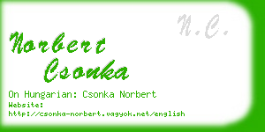 norbert csonka business card